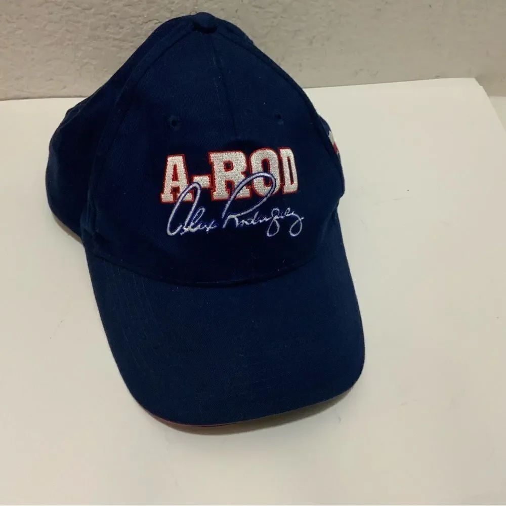 VINTAGE Alex Rodriguez Texas Rangers Cap Mens Baseball Fox sports Adjustable